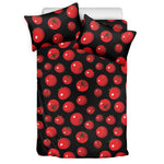 Red Tomato Pattern Print Duvet Cover Bedding Set