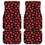 Red Tomato Pattern Print Front and Back Car Floor Mats