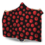 Red Tomato Pattern Print Hooded Blanket