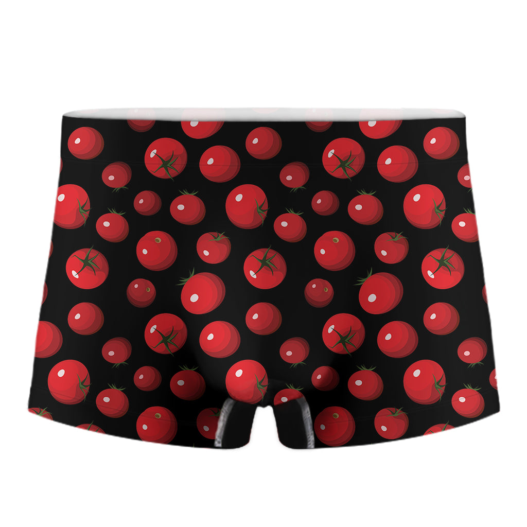 Red Tomato Pattern Print Men's Boxer Briefs
