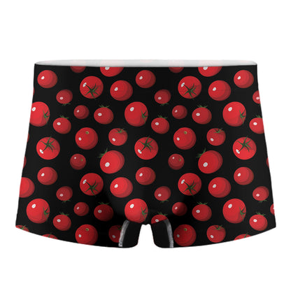 Red Tomato Pattern Print Men's Boxer Briefs
