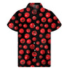 Red Tomato Pattern Print Men's Short Sleeve Shirt