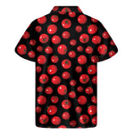 Red Tomato Pattern Print Men's Short Sleeve Shirt