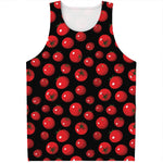 Red Tomato Pattern Print Men's Tank Top