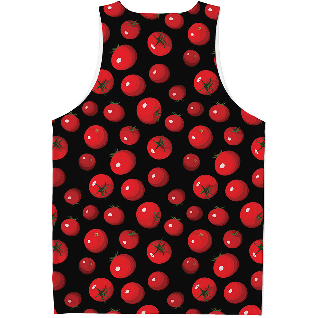 Red Tomato Pattern Print Men's Tank Top
