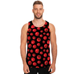 Red Tomato Pattern Print Men's Tank Top