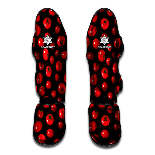 Red Tomato Pattern Print Muay Thai Shin Guard