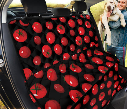 Red Tomato Pattern Print Pet Car Back Seat Cover