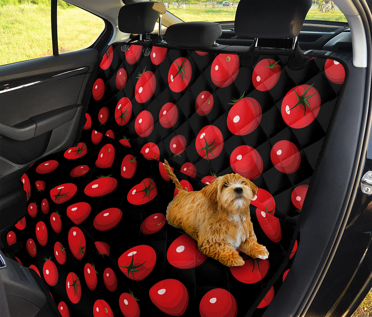 Red Tomato Pattern Print Pet Car Back Seat Cover