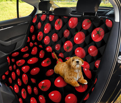 Red Tomato Pattern Print Pet Car Back Seat Cover
