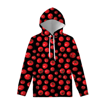Red Tomato Pattern Print Pullover Hoodie