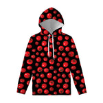 Red Tomato Pattern Print Pullover Hoodie