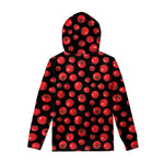 Red Tomato Pattern Print Pullover Hoodie