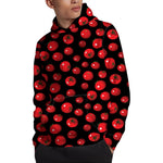 Red Tomato Pattern Print Pullover Hoodie