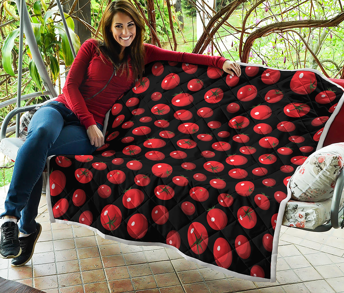 Red Tomato Pattern Print Quilt