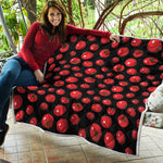 Red Tomato Pattern Print Quilt