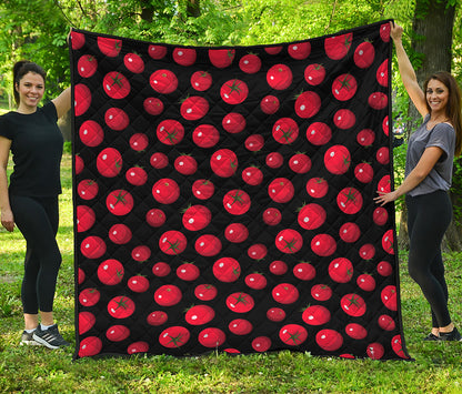 Red Tomato Pattern Print Quilt