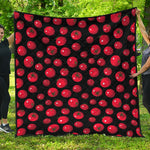 Red Tomato Pattern Print Quilt