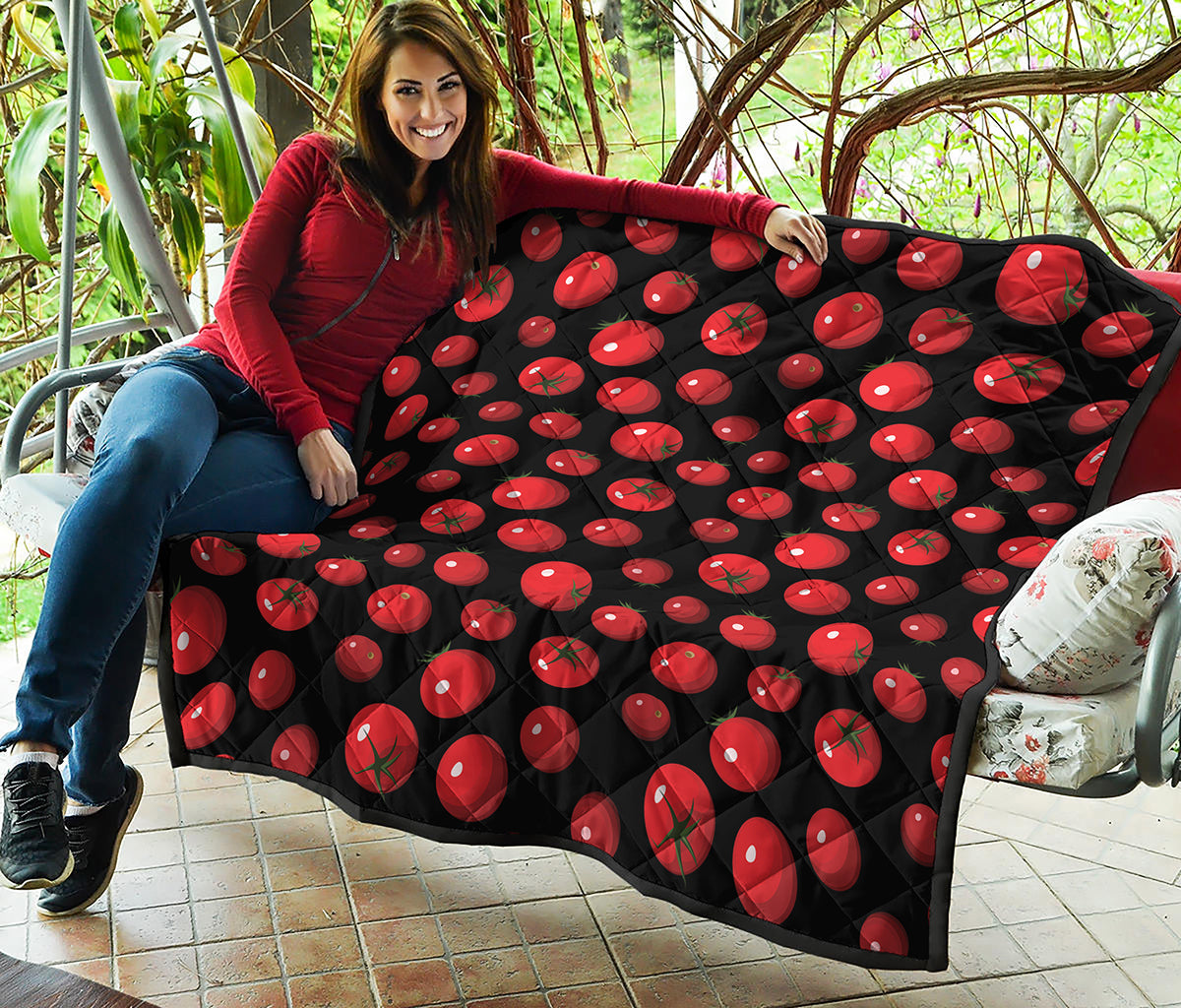Red Tomato Pattern Print Quilt