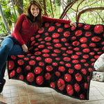 Red Tomato Pattern Print Quilt