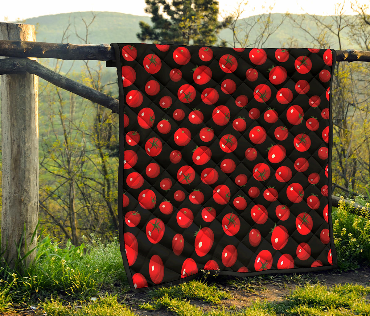 Red Tomato Pattern Print Quilt