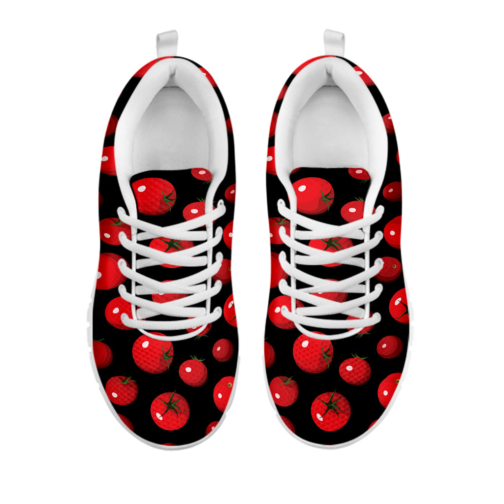 Red Tomato Pattern Print White Sneakers