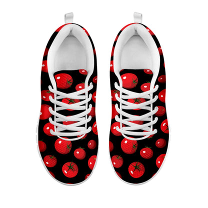 Red Tomato Pattern Print White Sneakers