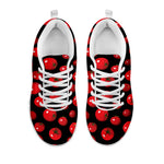 Red Tomato Pattern Print White Sneakers