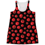Red Tomato Pattern Print Women's Racerback Tank Top