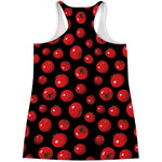 Red Tomato Pattern Print Women's Racerback Tank Top