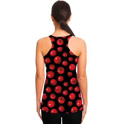 Red Tomato Pattern Print Women's Racerback Tank Top
