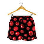 Red Tomato Pattern Print Women's Shorts