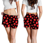 Red Tomato Pattern Print Women's Shorts