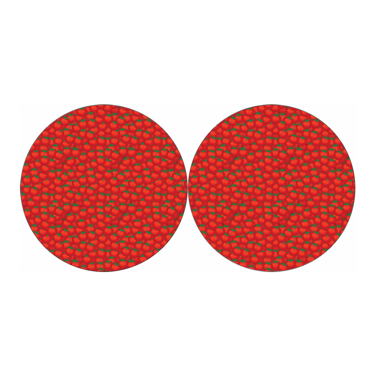 Red Tomatoes Pattern Print Car Coasters
