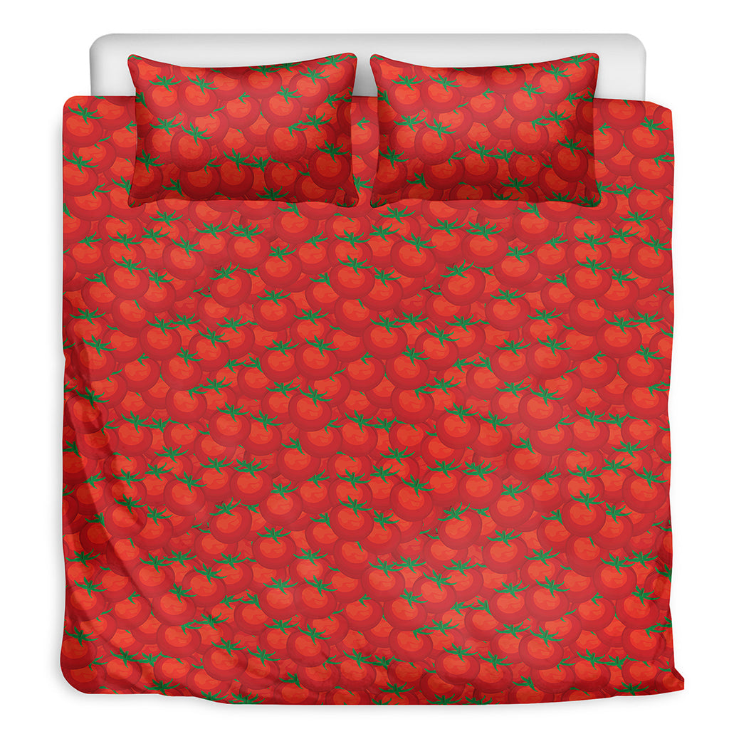 Red Tomatoes Pattern Print Duvet Cover Bedding Set