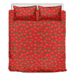 Red Tomatoes Pattern Print Duvet Cover Bedding Set