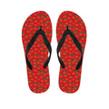 Red Tomatoes Pattern Print Flip Flops