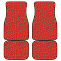 Red Tomatoes Pattern Print Front and Back Car Floor Mats
