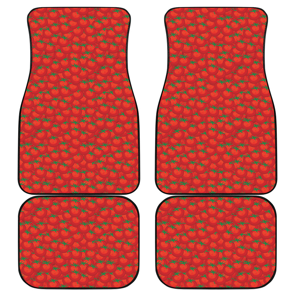 Red Tomatoes Pattern Print Front and Back Car Floor Mats