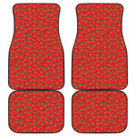 Red Tomatoes Pattern Print Front and Back Car Floor Mats