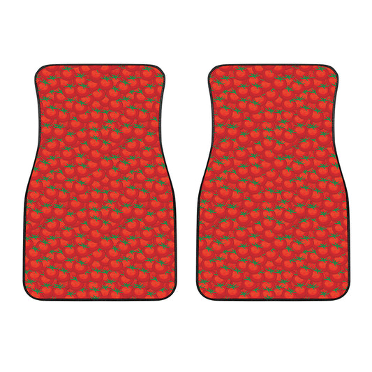 Red Tomatoes Pattern Print Front Car Floor Mats