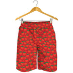 Red Tomatoes Pattern Print Men's Shorts