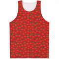 Red Tomatoes Pattern Print Men's Tank Top