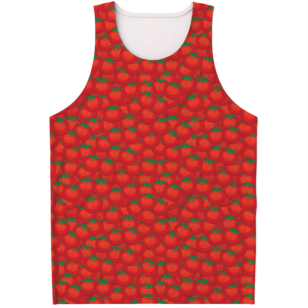 Red Tomatoes Pattern Print Men's Tank Top