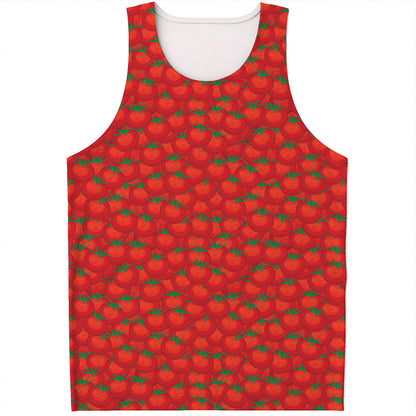 Red Tomatoes Pattern Print Men's Tank Top