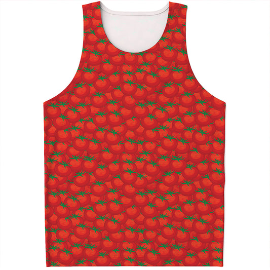 Red Tomatoes Pattern Print Men's Tank Top