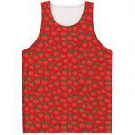 Red Tomatoes Pattern Print Men's Tank Top