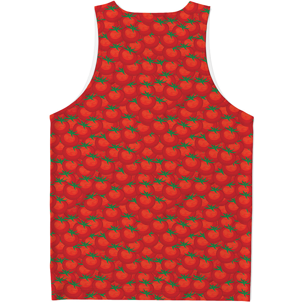 Red Tomatoes Pattern Print Men's Tank Top