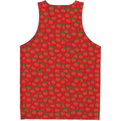 Red Tomatoes Pattern Print Men's Tank Top