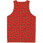 Red Tomatoes Pattern Print Men's Tank Top